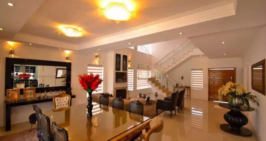 Casa à venda em jandira, granja viana, com 5 suítes, com 418 m²,  condomínio santa maria