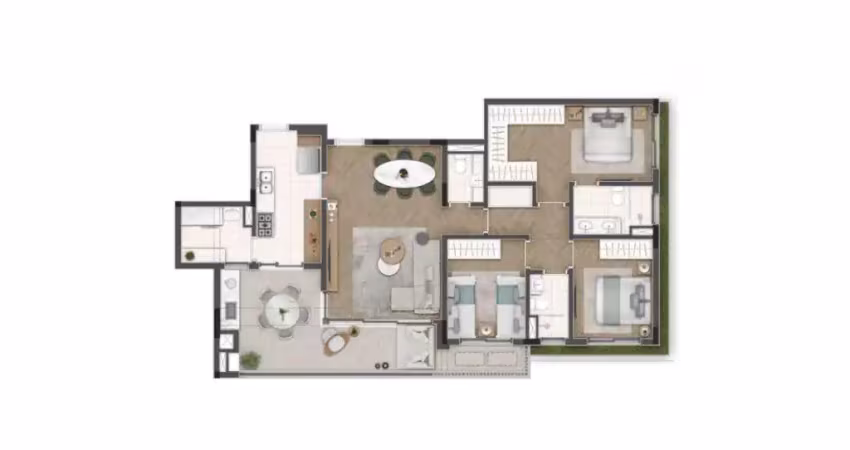 Apartamento à venda em santana de parnaíba,  alphaville, com 3 quartos, com 125 m², ekko live one