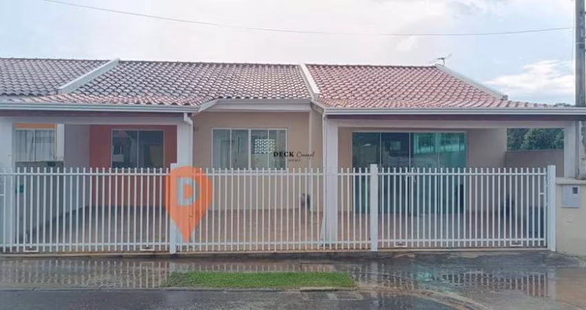 Casa em condomínio fechado na Fazenda Rio Grande com 89m², 2 dormitórios e 2 vagas de garagem e churrasqueira, Santa Terezinha, Fazenda Rio Grande - PR