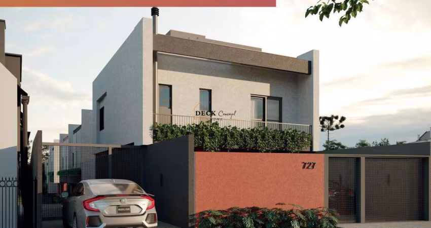 Residência Triplex, NOVO, com 3 dormitórios,sendo 1 suíte com closet e sacada- Abranches  Curitiba