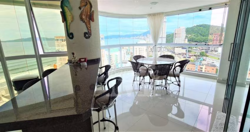 AVENIDA NEREU RAMOS. FRENTE PARA  O MAR. ANDAR ALTO. 4 SUÍTES. CHURRASQUEIRA. PISCINA. MOBILIADO. PERMUTA.