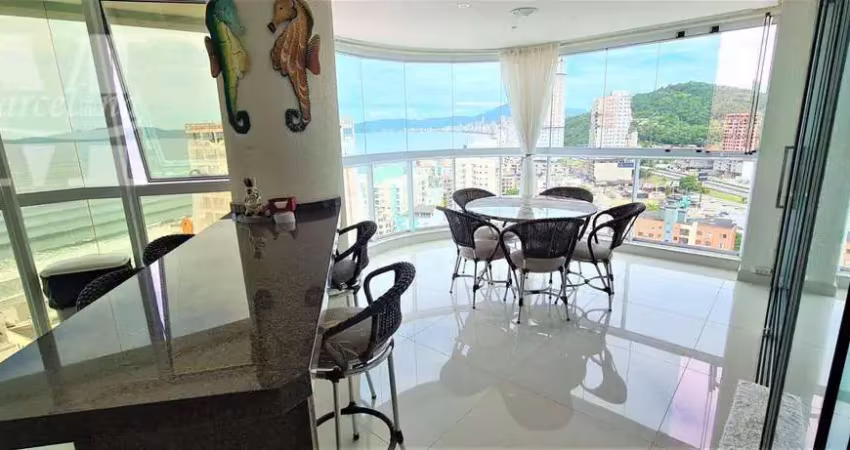 Avenida nereu ramos. frente para  o mar. andar alto. 4 suítes. churrasqueira. piscina. mobiliado. permuta.