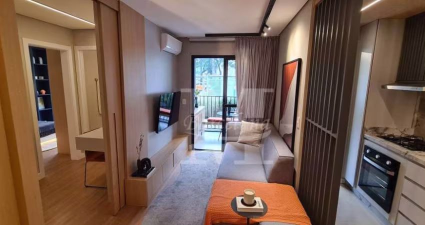 Apartamento Studio Ao Lado do Shopping Palladium, 30m², Sacada com churrasqueira a carvão. Perfeito para morar perfeito para investir