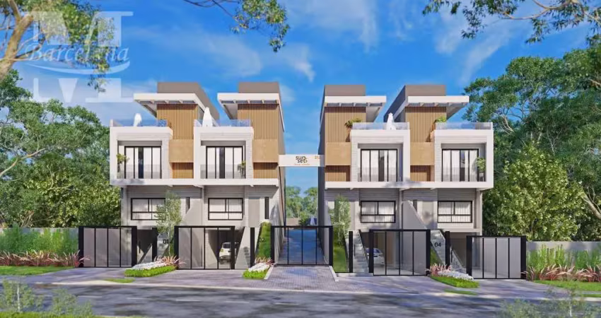 Casa condomínio fechado em construção. 3 suítes rooftop com spa e churrasqueira.