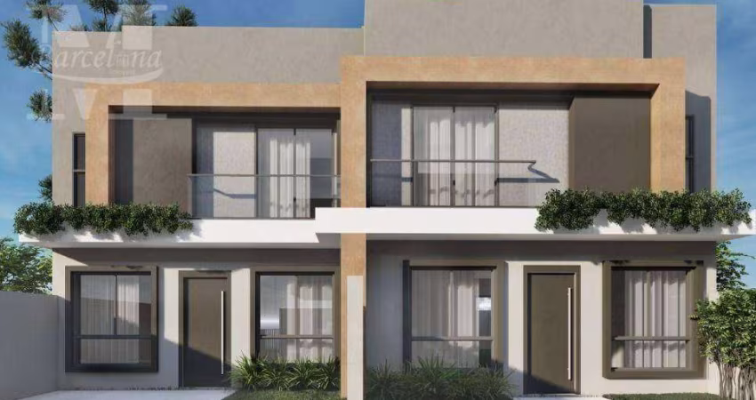 SOBRADO NOVO, ALTO PADRÃO, NO BAIRRO LINDÓIA / PORTÃO. COM ESPAÇO GOURMET E TERRAÇO COM CHURRASQUEIRA. EM CONDOMÍNIO FECHADO.
