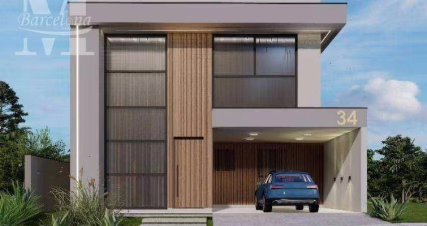 CASA EM CONSTRUÇÃO COM 292,36 M². ALTO PADRÃO. CONDOMINIO GEEN VILLAGE. ESPAÇO GOURMET. 4 SUITES. 4 VAGAS DE GARAGEM