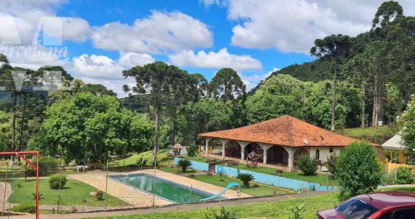 Campo largo estrada itambé rara chácara com 2,5 alqueires 4 casas piscina tanque de peixes