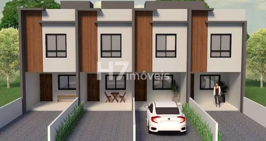 Casa geminada com 1 suíte + 2 quartos, guanabara - joinville