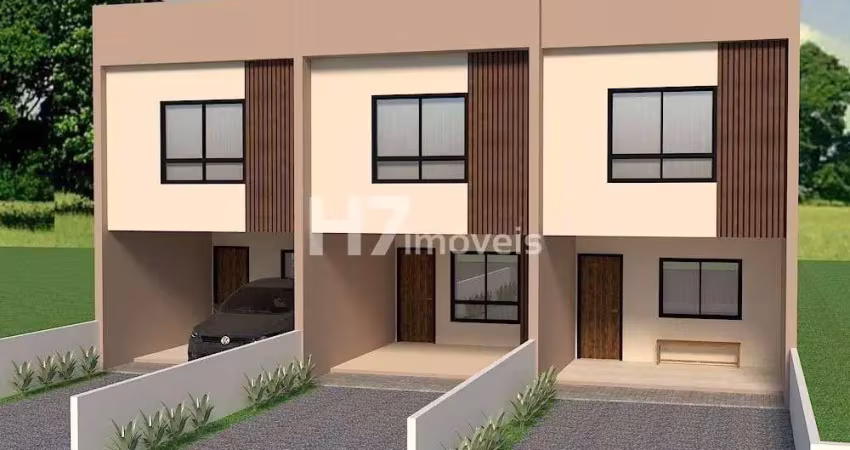 Casa geminada com 1 suíte + 2 quartos, guanabara - joinville