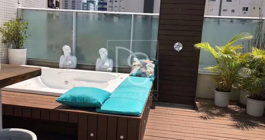 Cobertura locação anual 1 dorm. área de lazer com jacuzzi privativa no centro de Balneário Camboriú