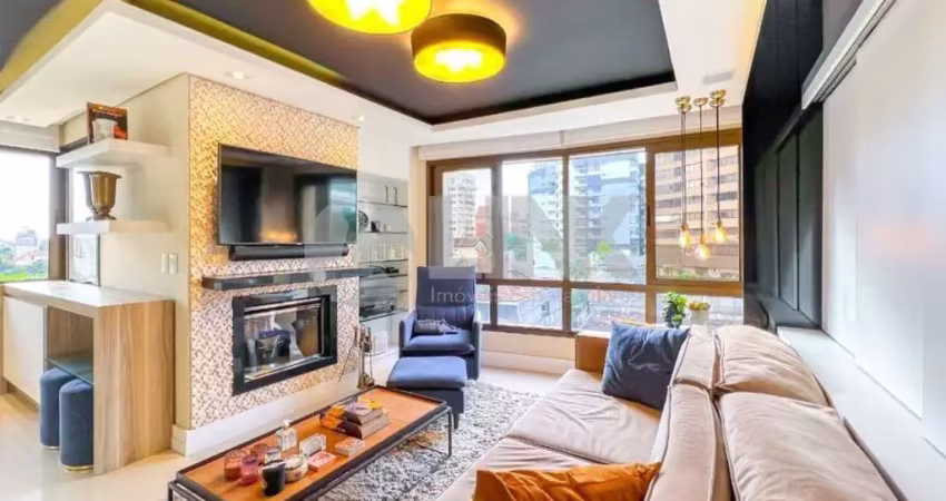 Apartamento mobiliado de 2 quartos com 2 vagas à venda no bairro bela vista em porto alegre