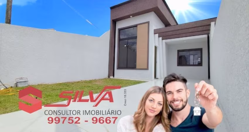 Casa  c/ 70m² - 03 Quartos sendo 01 Suíte - com Quintal - Área coberta c/ Churrasqueira -Capela Velha - Araucária - PR
