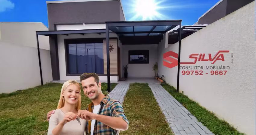 Casa  c/ mobília c/70m² c/ 03 qtos sendo  01 suíte - coberturas de vidro na garagem e espaço gourmet - quintal - ipê - são josé dos pinhais.