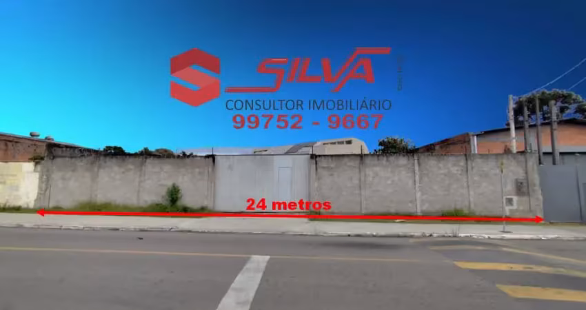 Terreno frente total de 24m x 37m = 888m² de área plana, ideal para edifício residencial - bairro emiliano perneta – pinhais – pr