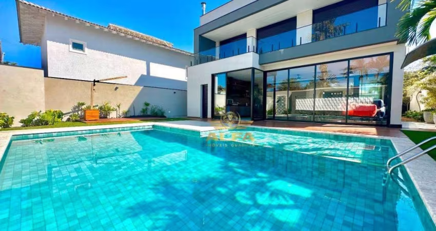 ALTO PADRÃO - Casa com 5 suítes - Piscina e churrasqueira - Condomínio com segurança e lazer - Jardim Acapulco, Guarujá/SP