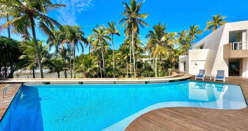 Casa à venda com heliponto de frente para o mar - 6 suítes - Piscina e churrasqueira - 12 vagas - Praia do Pernambuco, Guarujá/SP