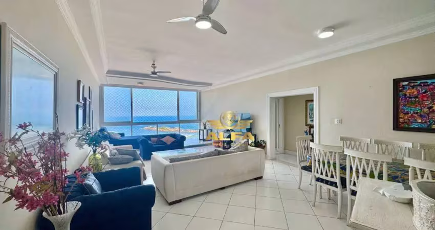 Frente mar - apartamento com 4 dormitórios à venda, 180 m² - pitangueiras - guarujá/sp