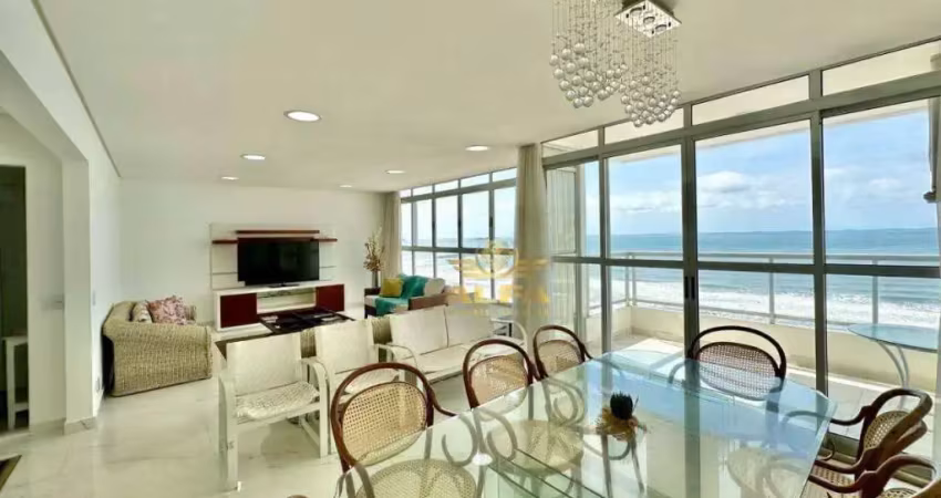 Frente mar, apartamento com 4 suítes à venda, praia das pitangueiras, guarujá.