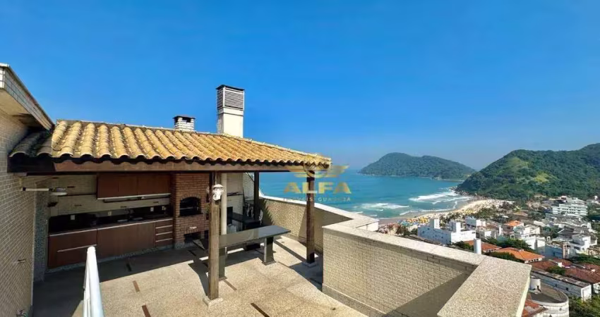 Cobertura com 3 dormitórios à venda, 318 m² por r$ 2.500.000,00 - tombo - guarujá/sp
