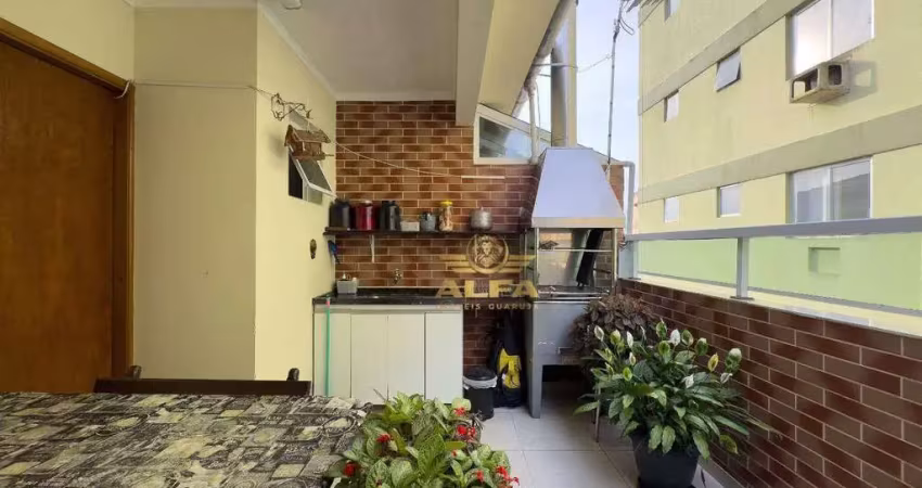 Villagio triplex com varanda gourmet | despesas baixas | 3 dormitórios sendo 2 suítes, 1 vaga, guarujá-sp.