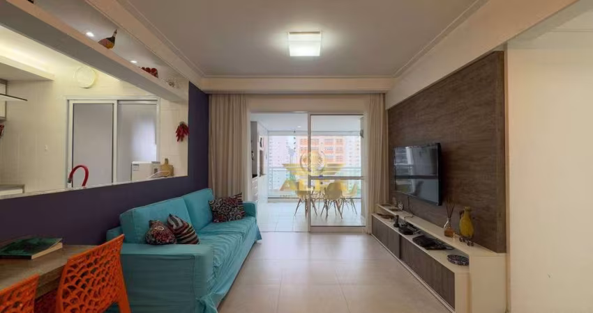 Varanda gourmet | Vista mar | Lazer | Prédio novo | 3 Dormitórios (2 suítes), 2 vagas, Apartamento na Praia das Pitangueiras, Guarujá-SP