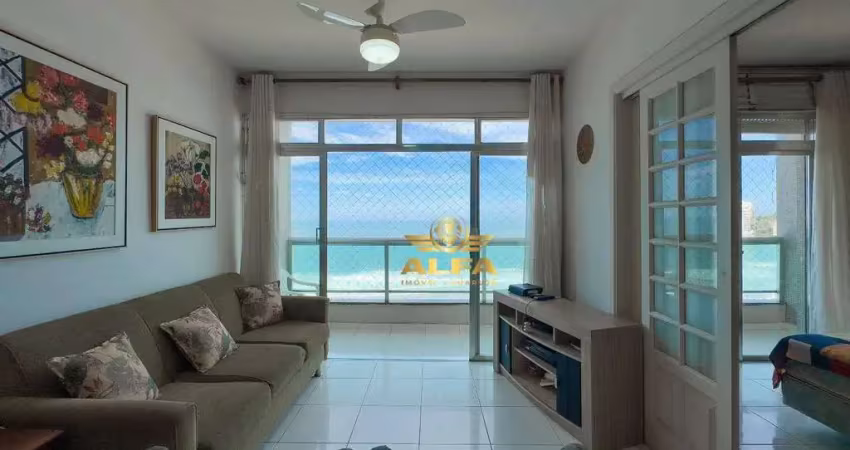 Frente mar | varanda | 3 dormitórios, 1 vaga, apartamento na praia das pitangueiras, guarujá-sp