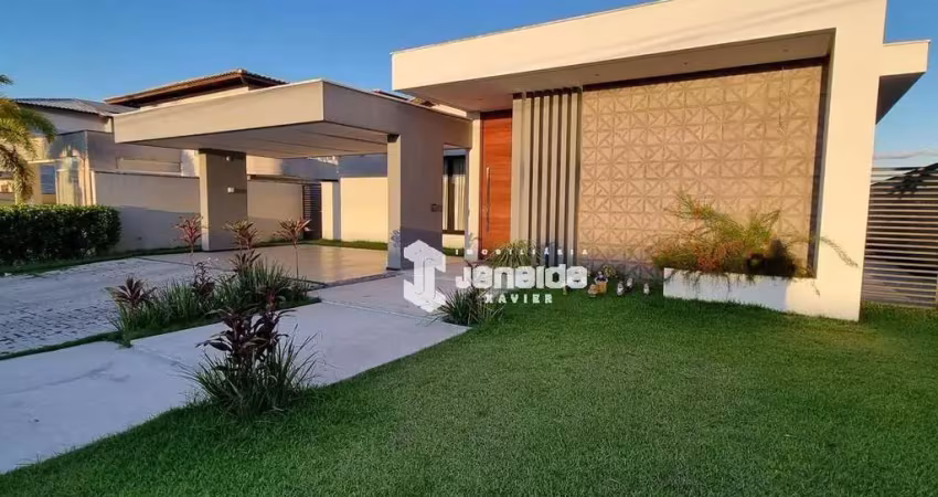 Casa em condominio de luxo com 5 dormitórios sendo 4 suites à venda, 370 m² por r$ 2.350.000 - papagaio - feira de santana/ba