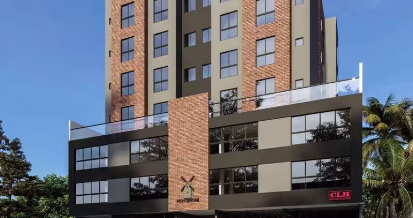 Vende-se moderno apartamento de 2 quartos na Nações, Balneário Camboriú-SC: 2 salas, 1 suíte, 1 banheiro, 1 vaga de garagem.