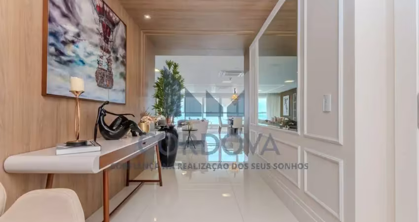 Apartamento luxuoso à venda,  de balneário camboriú-sc  4 suítes, 3 salas, 6 vagas de garagem, 598m²  mobiliado, decorado e equipado  frente ao mar