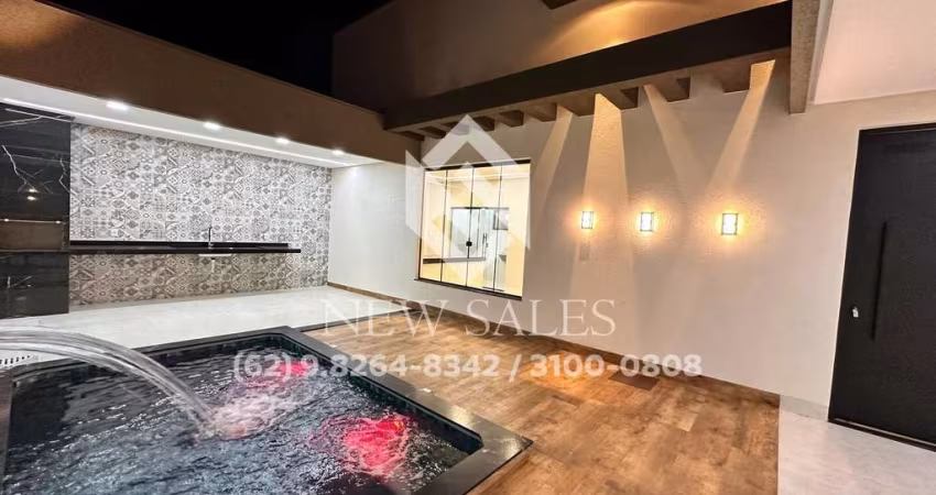 Casa nova com 3 quartos (1 suíte), piscina aquecida - Setor Três Marias