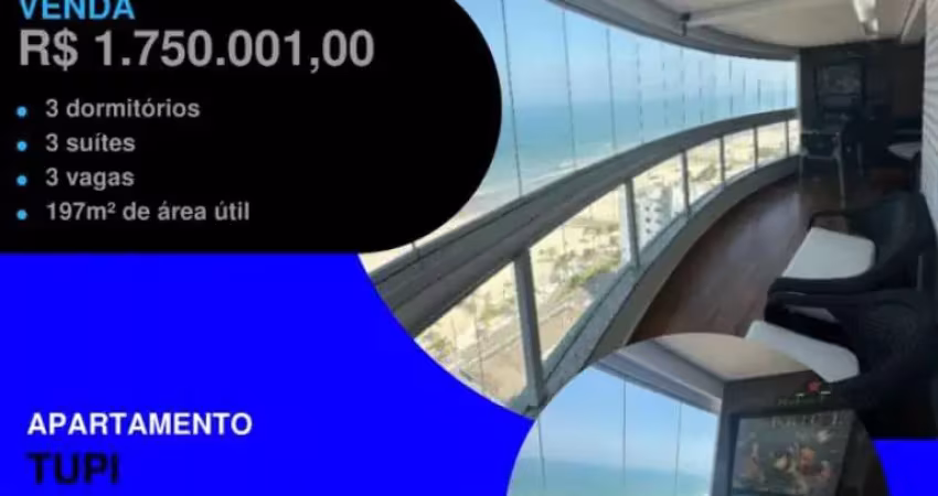 Espia só essa beleza de apartamento - porteira fechada - vista total - na quadra do mar