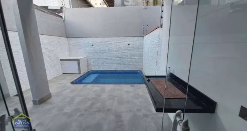 Sobrado à venda no bairro ocian - 3 dormitórios, 2 vagas, sacada e piscina!! - cód: act3286