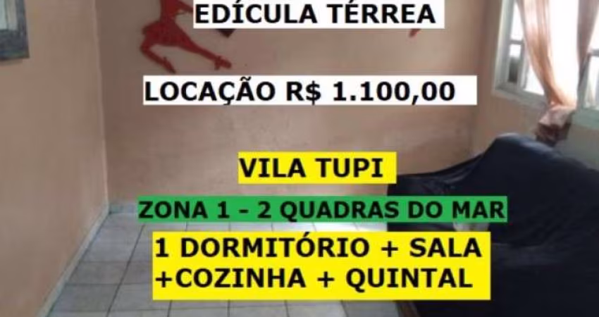 Casa dos Fundos com 1 dormitório perto da Praia para Locação! - Cód: ACT3364
