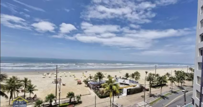 NEGÓCIO BOM AQUI! 2 DORMS EM PRÉDIO FRENTE MAR COM ELEVADOR E VISTA PARA O MAR