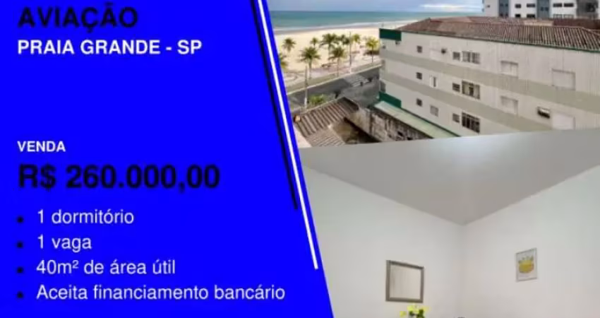 Este é pé na areia - 1 dorm lindo e reformado com vista mar e elevador por apenas..