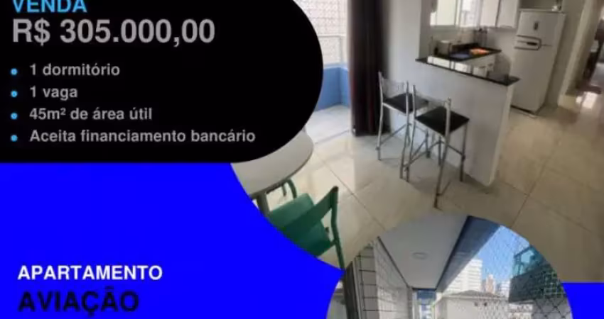Vende rapidinho viu! apê 1 dorm com sacada na quadra do mar por apenas..