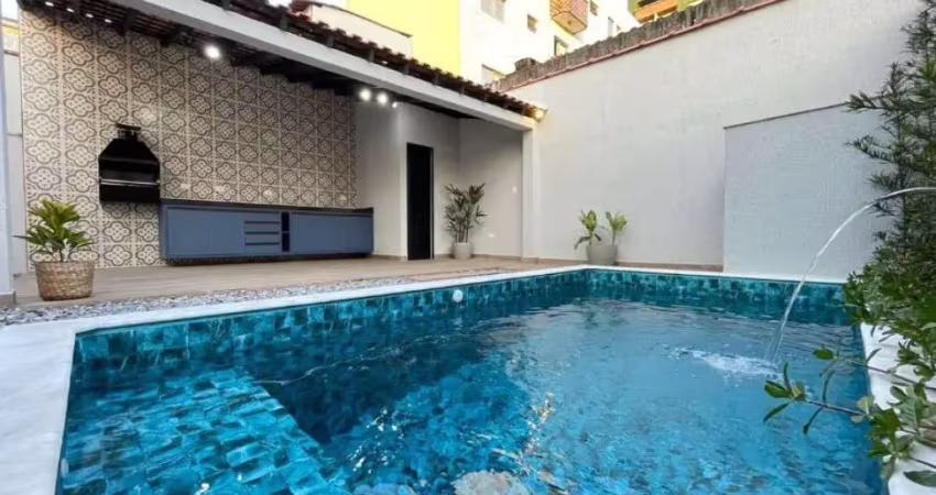Linda casa alto padrão lado praia 4 dorms na vila tupi - oportunidade!