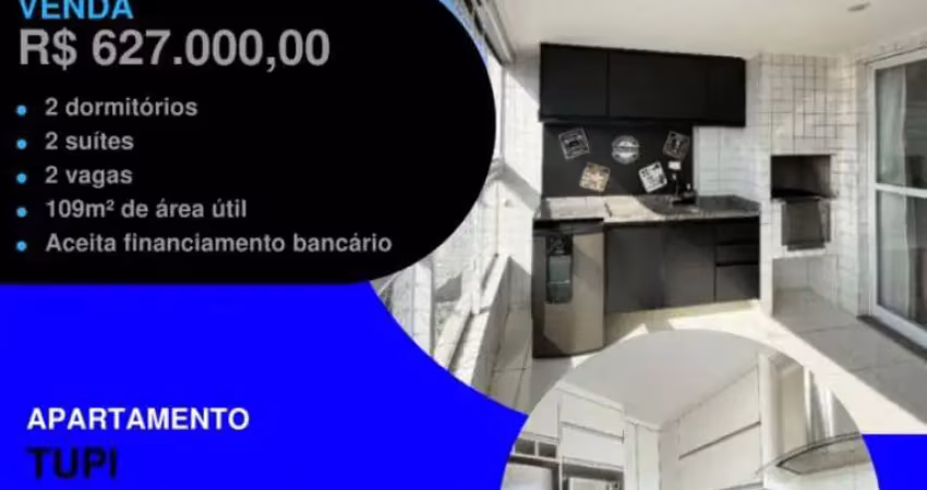Mobiliado na vila tupi - 2 dorms com 2 vagas demarcadas