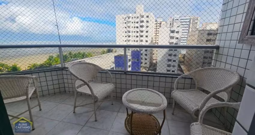 Apartamento com 3 dorms em prédio frente mar - sacada com vista mar!