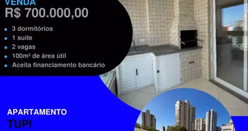 Não fica muito tempo ein! 3 dorms com sacada gourmet a 2 quadras do mar