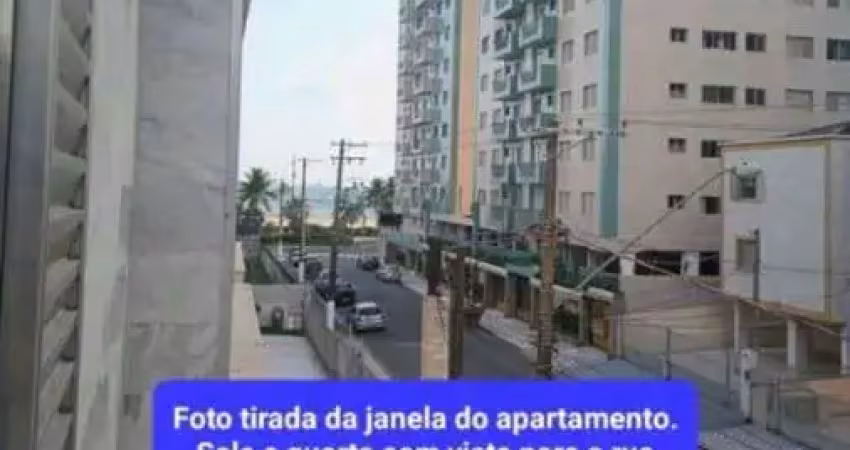 Canto do forte - apto frente rua 01 dorm, 50 mts da praia