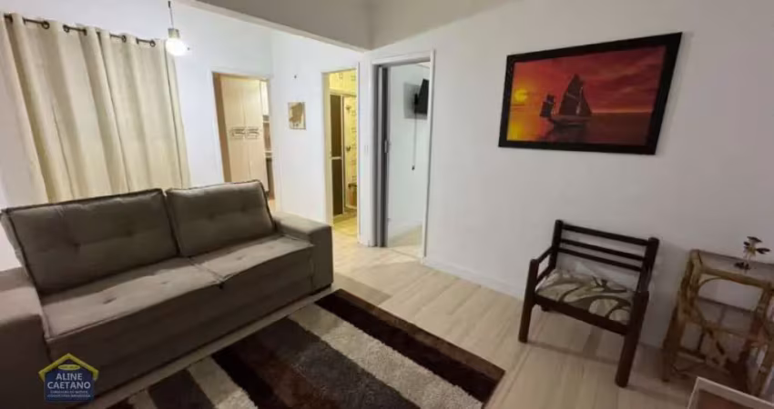 Oportunidade - apto 1 dorms, mobiliado, 50 mts da praia 260 mil