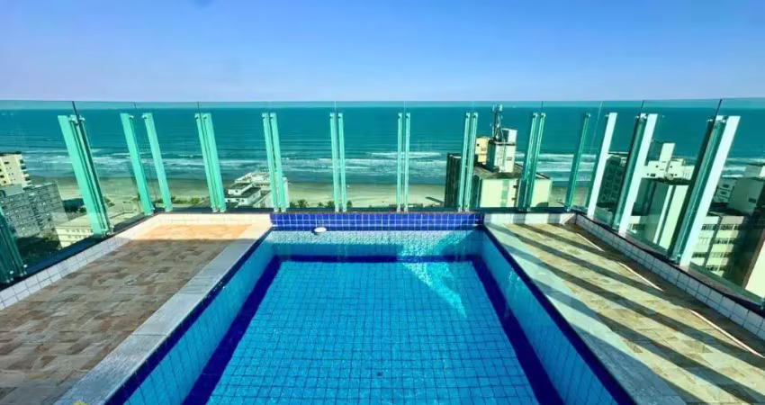Cobertura impecável mobiliada com 4 dorms e vista mar - 11 vagas de garagem! financia!