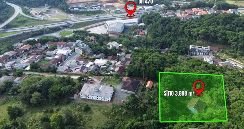 Sítio com 3 dormitórios à venda, 3808 m² por r$ 750.000,00 - fortaleza - blumenau/sc