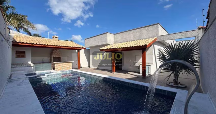 Casa nova à venda no bairro jamaica em itanhaém – 300m da praia, 3 dormitórios, piscina com jacuzzi