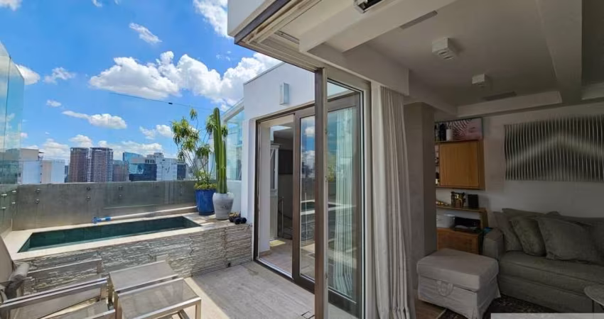 Cobertura duplex, 1 suíte, 2 vagas, vila nova conceição