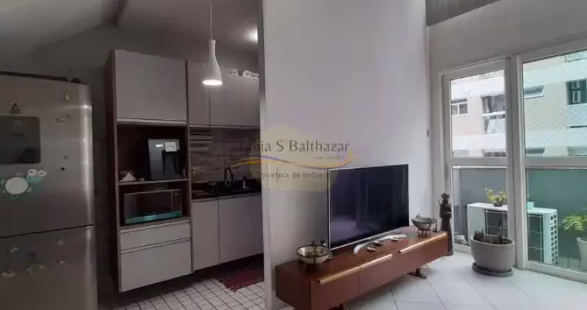Flat com 1 dormitório sendo suíte à venda - gonzaga - santos/sp