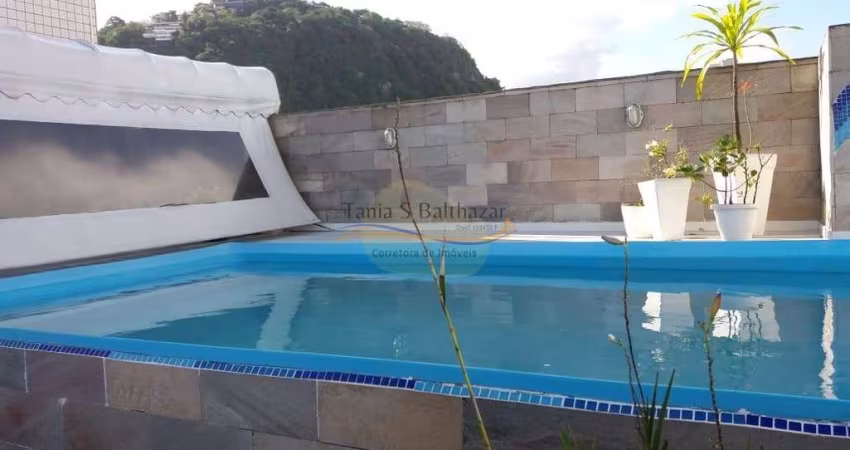 Cobertura com lazer privativo, próximo ao Canal 1, Orquidário, e Praia. Em Santos/SP.