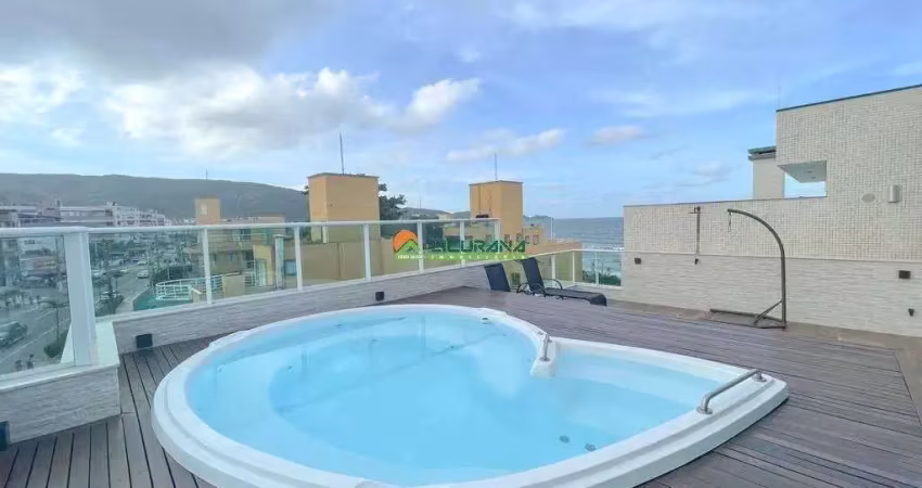 Apartamento duplex mobiliado com vista mar, com 03 suítes frente mar em bombas - bombi...