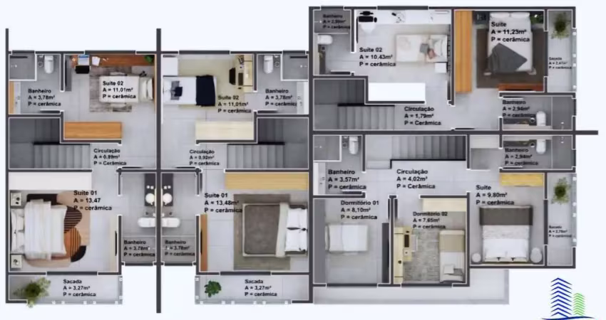 Casa com 2 quartos à venda na Rua Onélia Terezinha Bolsoni, Forquilhas, São José